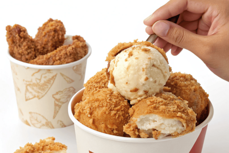 Discover Fried Chicken Ice Cream: A unique dessert that combines sweet ice cream with a crispy, fried coating. Learn about its ingredients, preparation, and cultural impact. Perfect for food enthusiasts and culinary adventurers.
