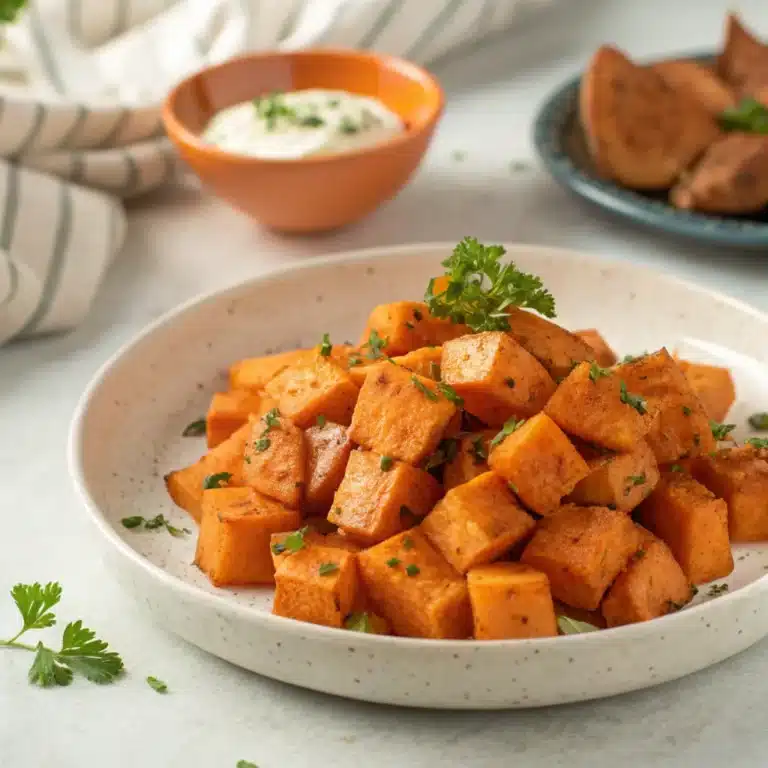 air fryer sweet potato cubes