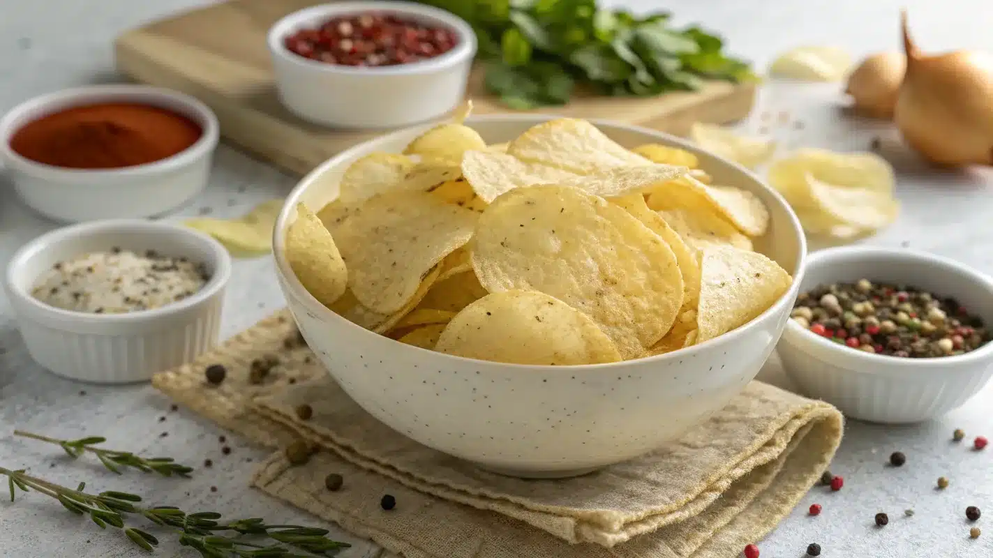 Plain potato chips with seasoning options