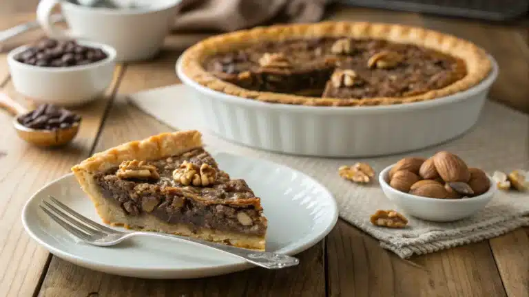 Derby Pie vs Pecan Pie, highlighting the rich chocolate filling of Derby Pie and the caramelized pecans of Pecan Pie.