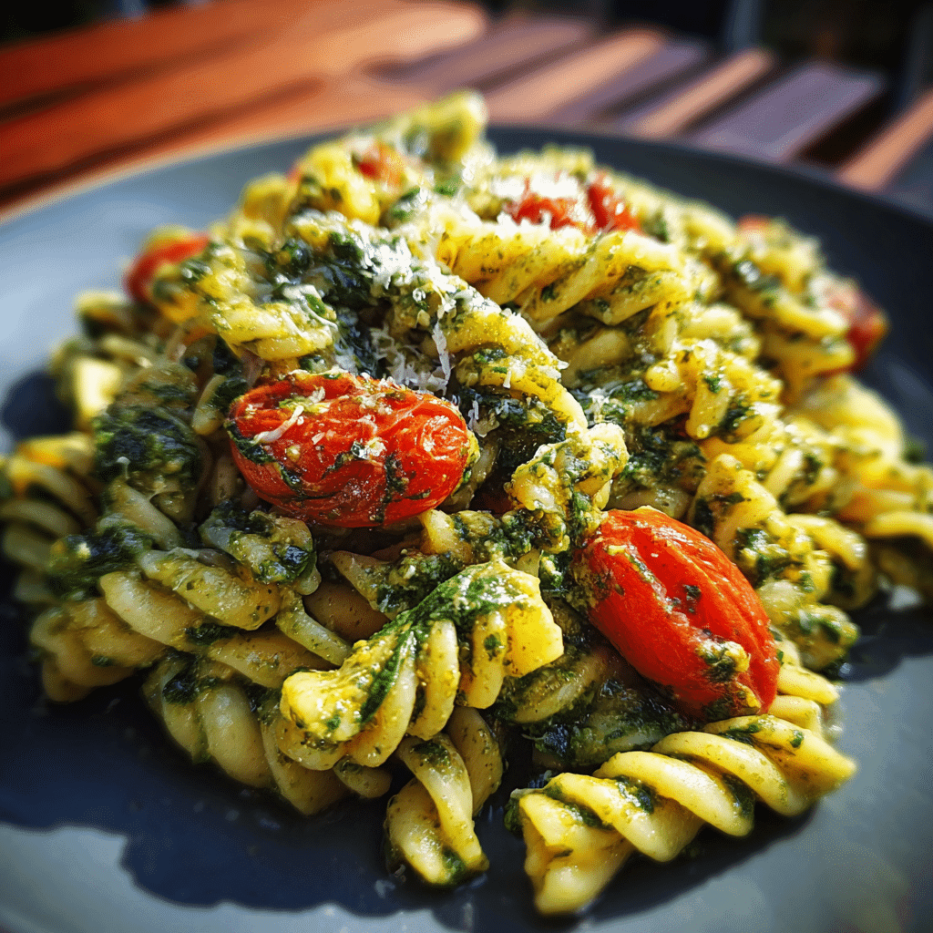 creamy pesto pasta