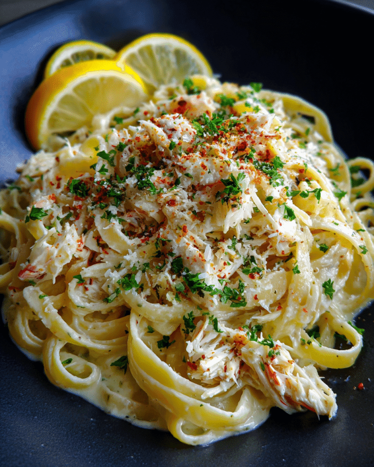 Crab Fettuccine Alfredo