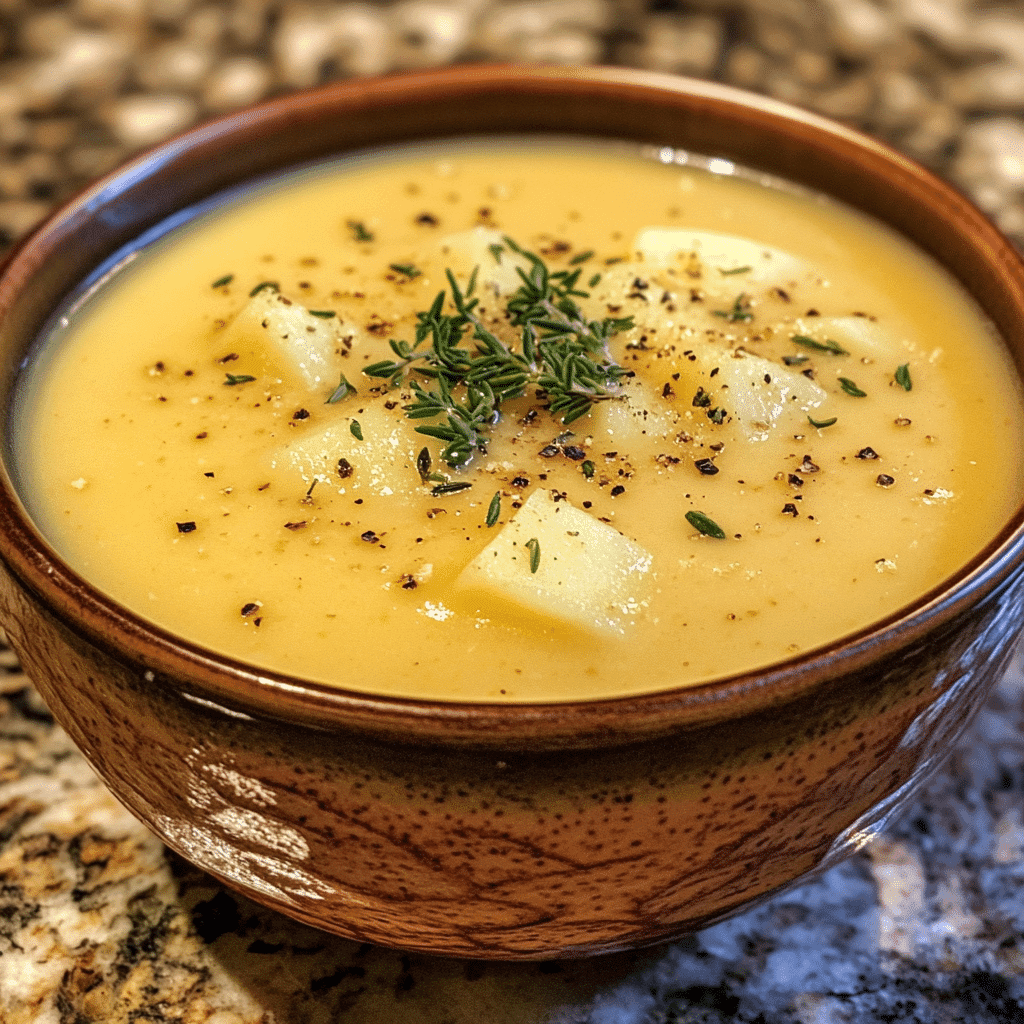 Cheddar Garlic Herb Potato Soup