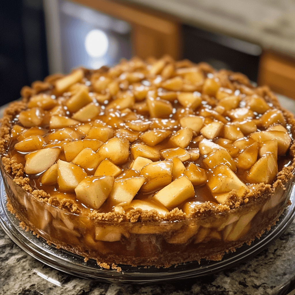 Salted Caramel Apple Pie Cheesecake