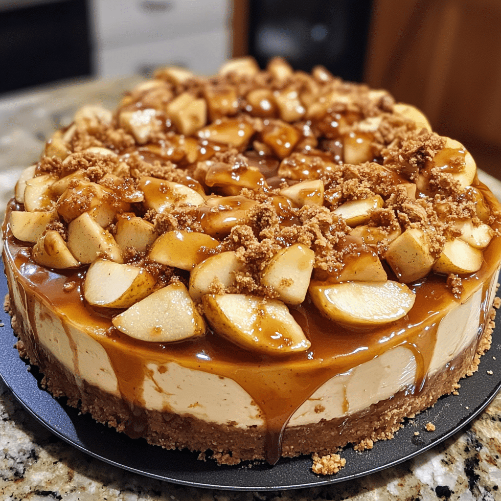 Salted Caramel Apple Pie Cheesecake