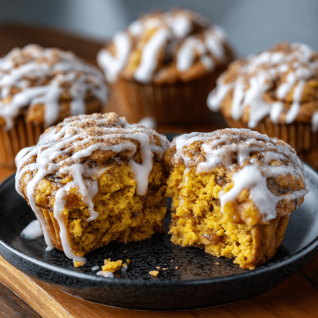 Pumpkin Cinnamon Roll Muffins