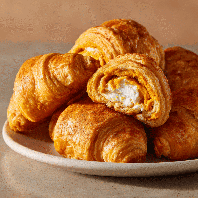 pumpkin pie crescent rolls with cream cheese filling