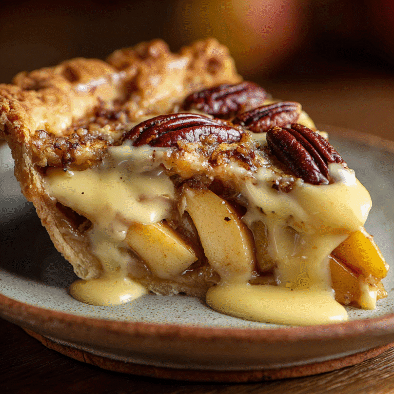 Toffee Apple Pie with Vanilla Custard: A Cozy Fall Dessert Dream