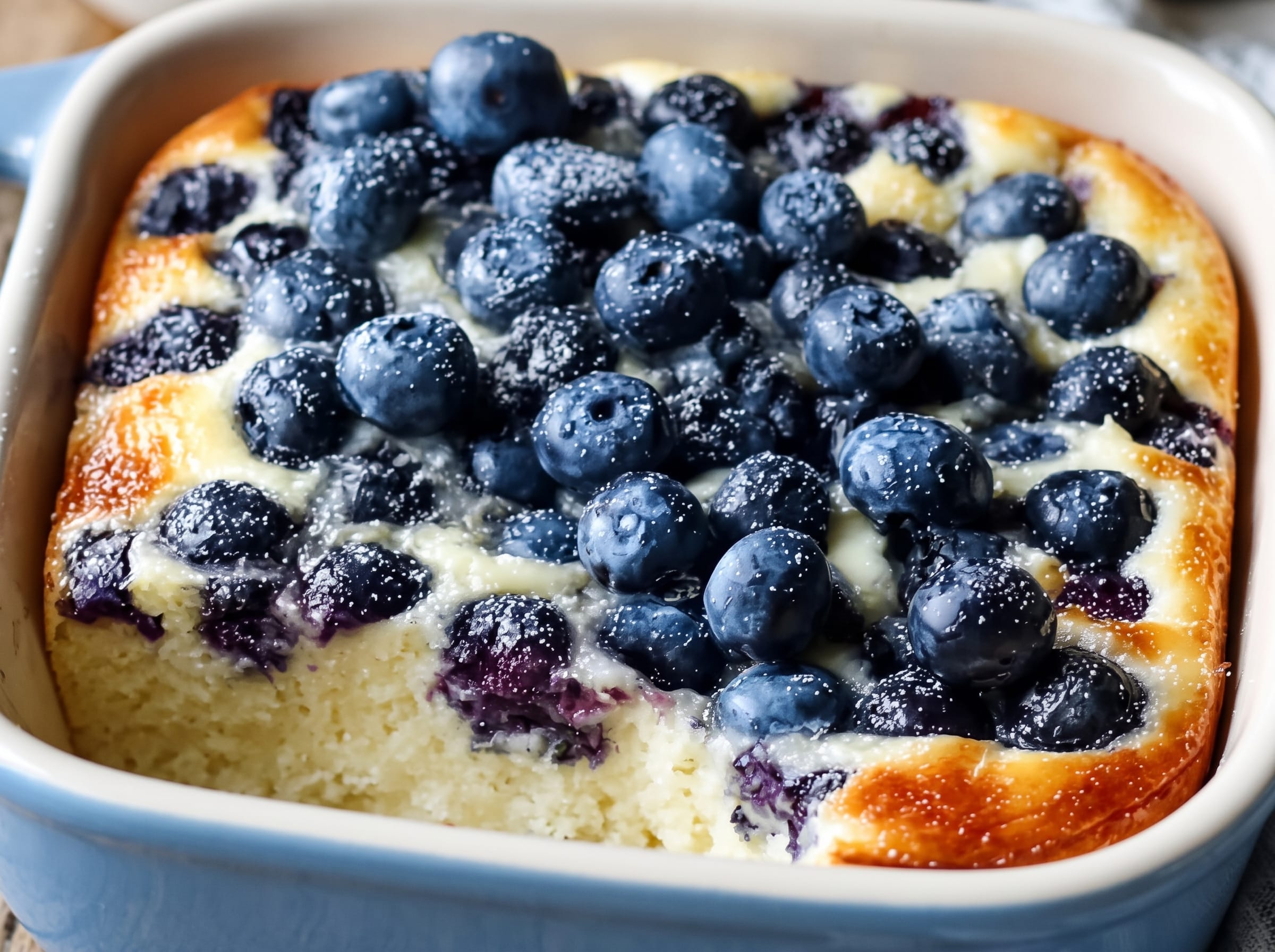 High-Protein Blueberry Cottage Cheese Bake Recipe