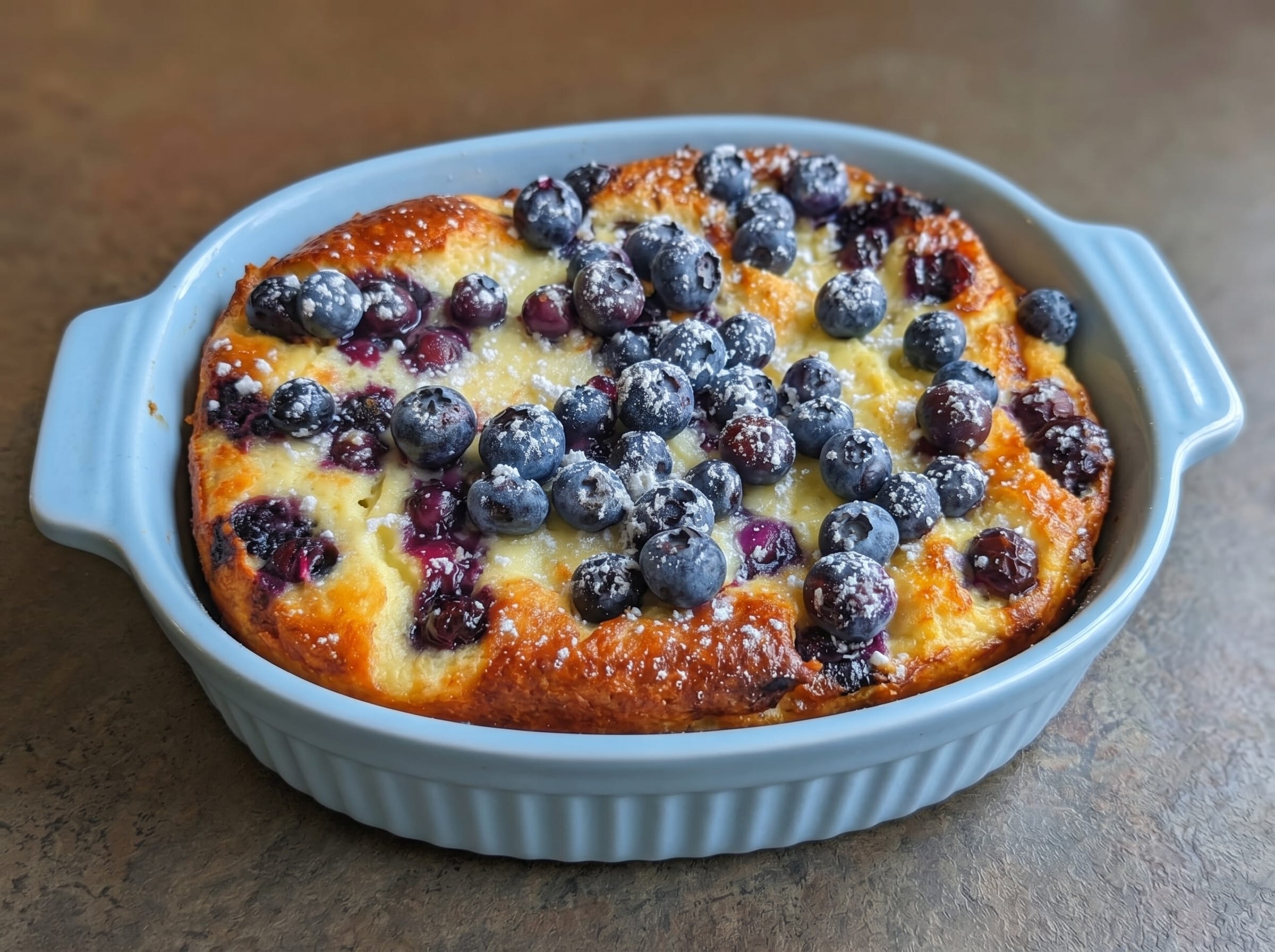 Blueberry Buttermilk Pancake Casserole (Easy No-Flipping Breakfast Bake)