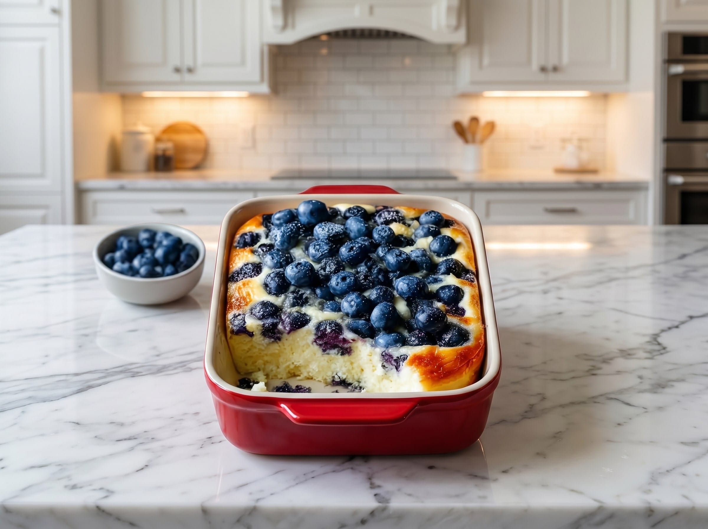 High-Protein Blueberry Cottage Cheese Breakfast Bake