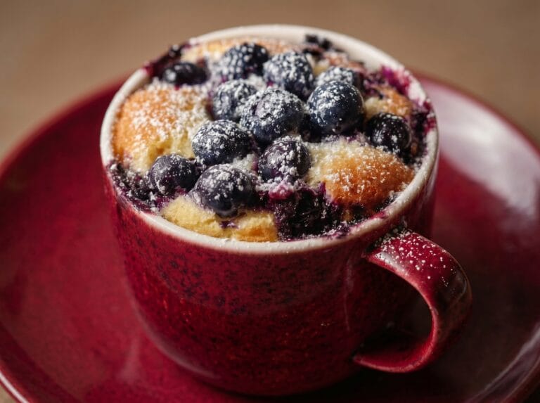 Microwave Blueberry Mug Cake: Ready in Under 2 Minutes!