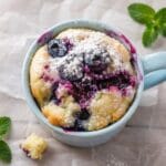 Fluffy Blueberry Mug Cake: Easy 2-Minute Microwave Treat