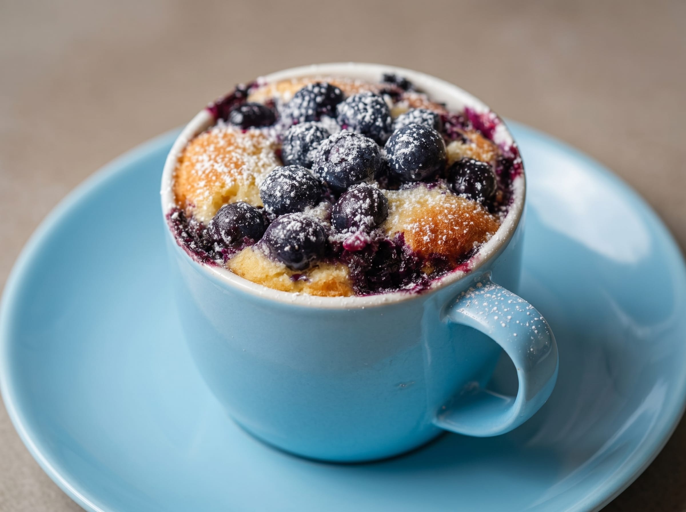 the Best Microwave Blueberry Mug Cake