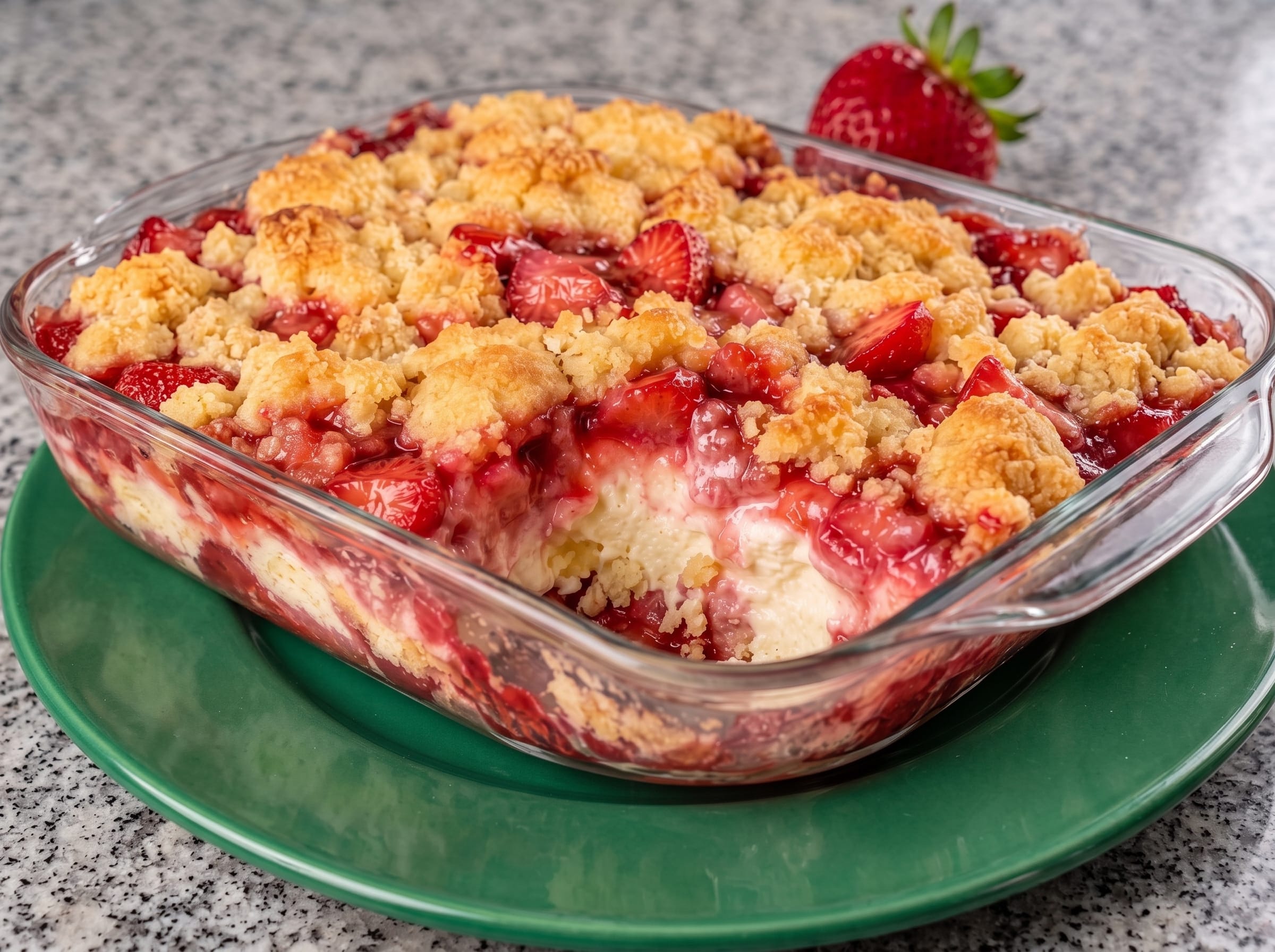 Strawberry Cheesecake Dump Cake